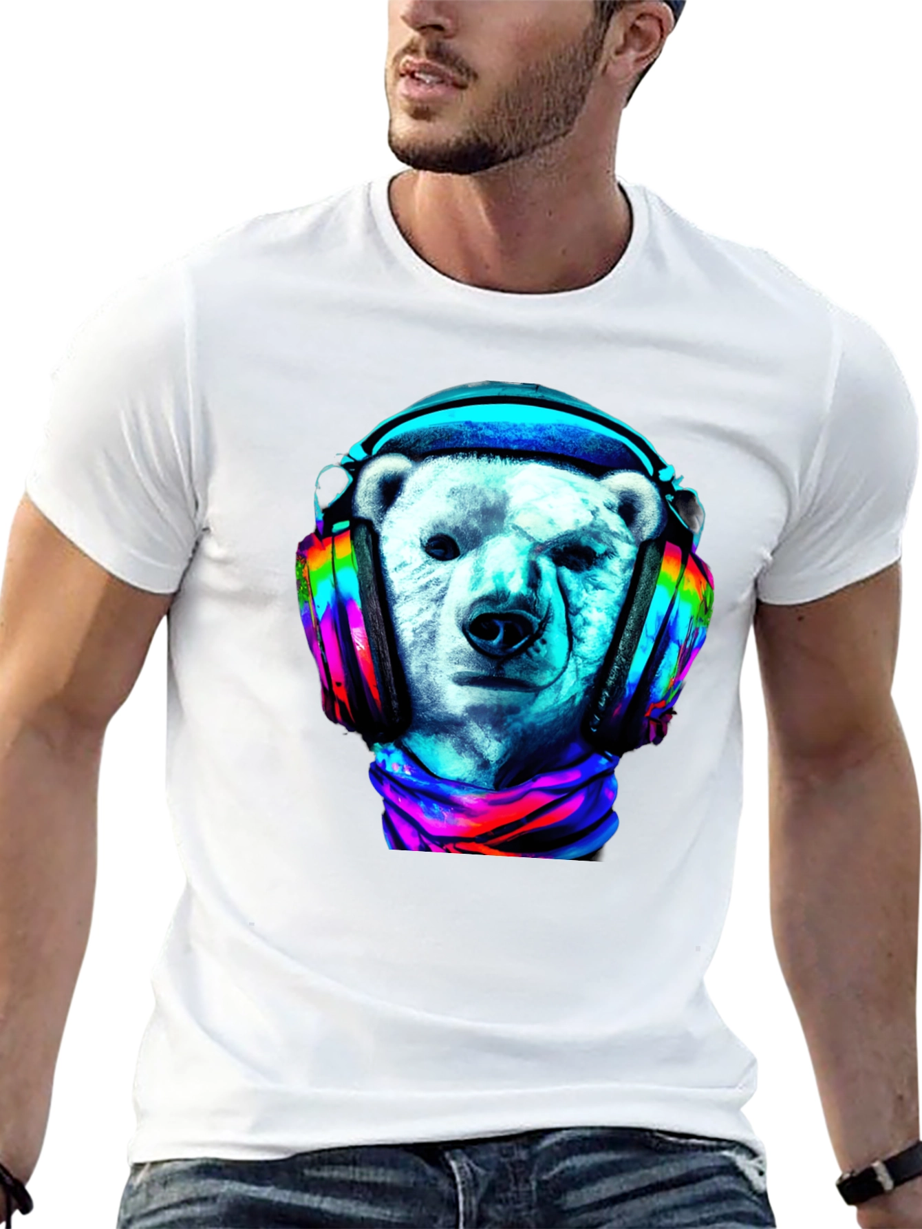 Polar Bear DJ Graphic Tee