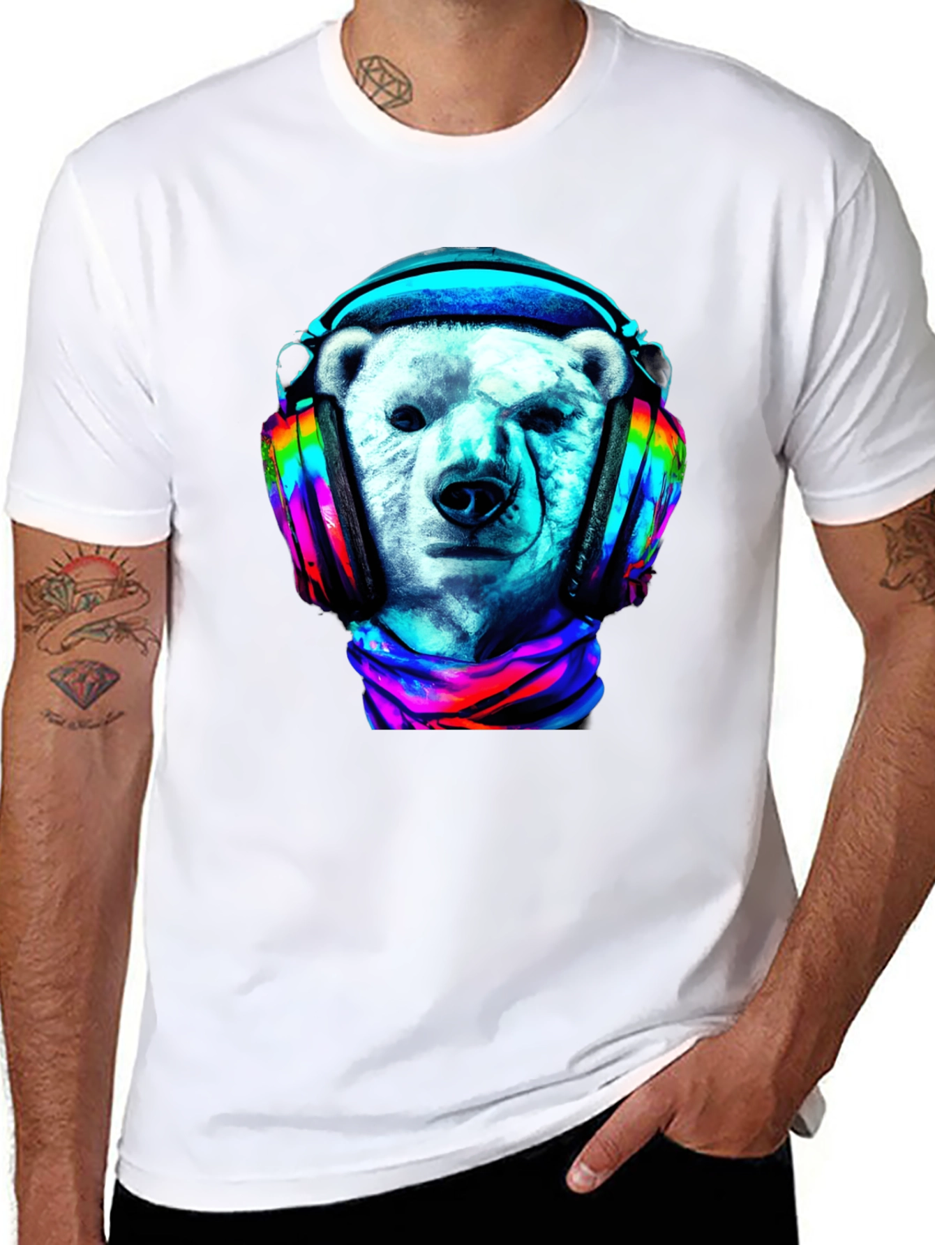 Polar Bear DJ Graphic Tee