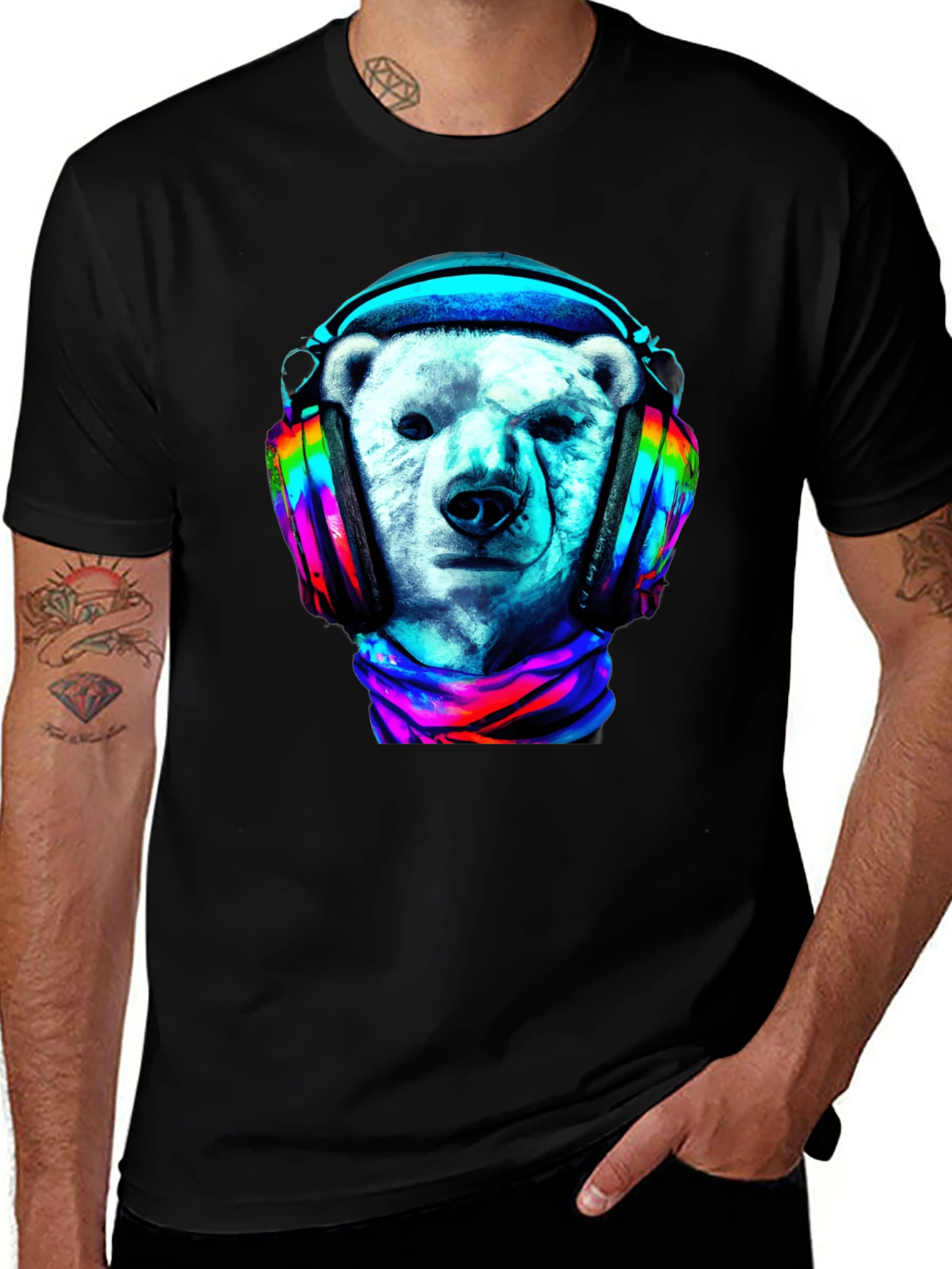 Polar Bear DJ Graphic Tee