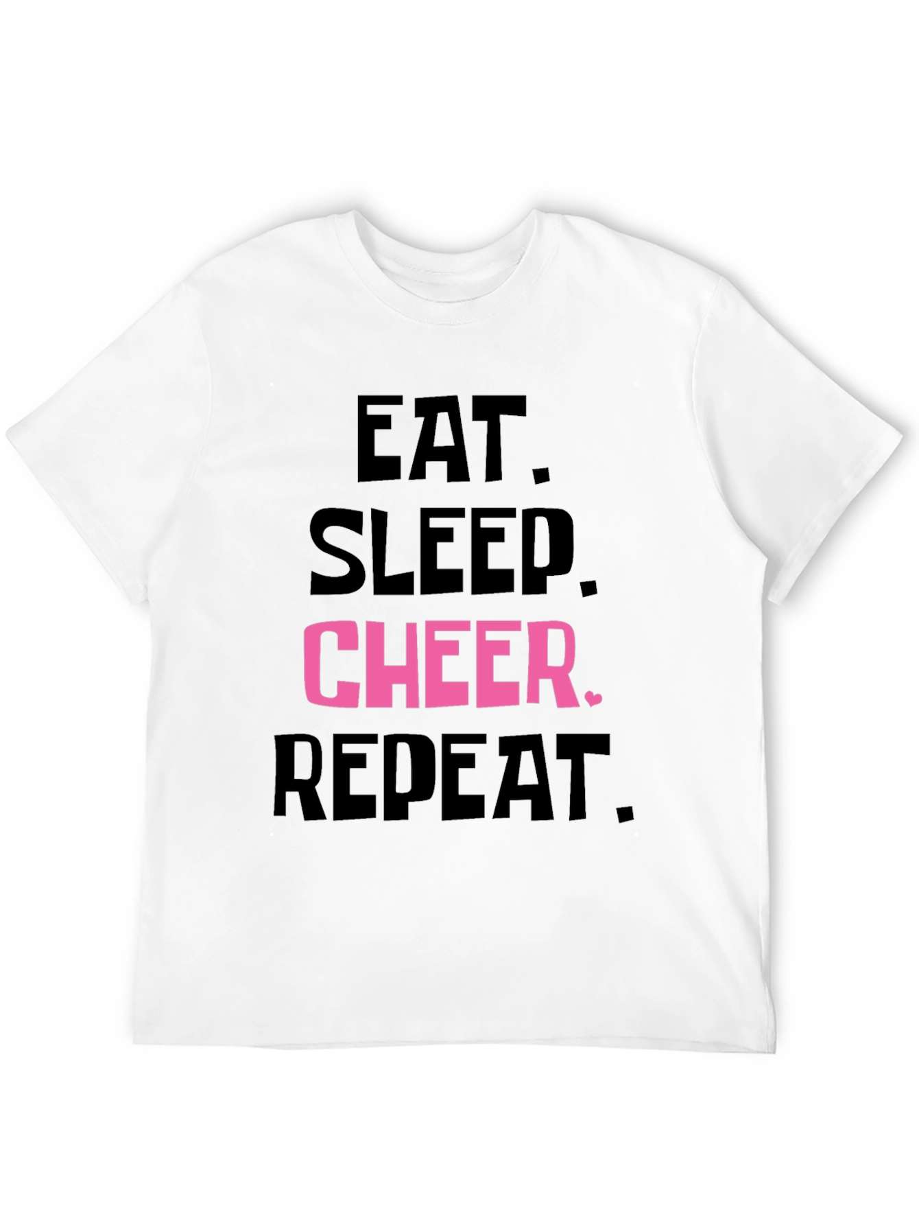 Eat Sleep Cheer Repeat T-Shirt - Cheerleading Tee