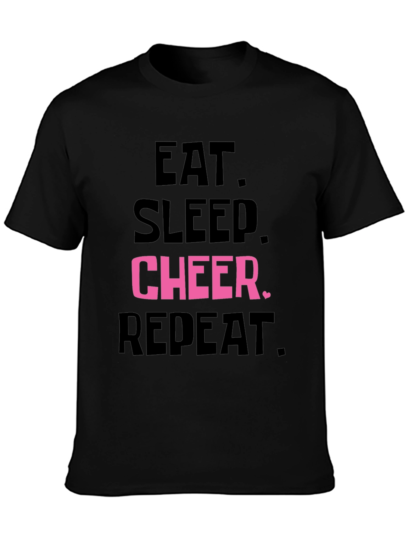 Eat Sleep Cheer Repeat T-Shirt - Cheerleading Tee