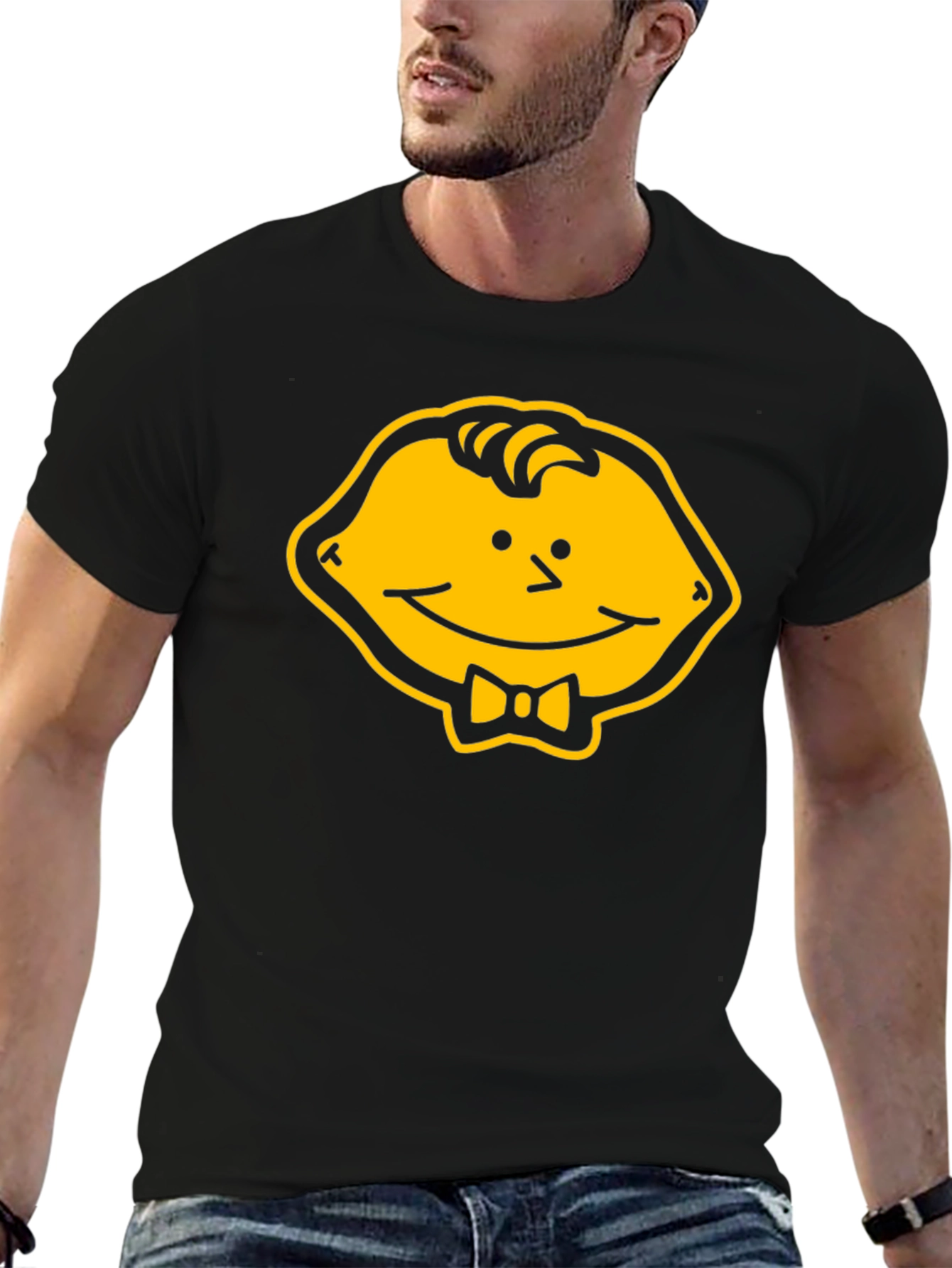 Lemon Head Character Graphic Tee - Black