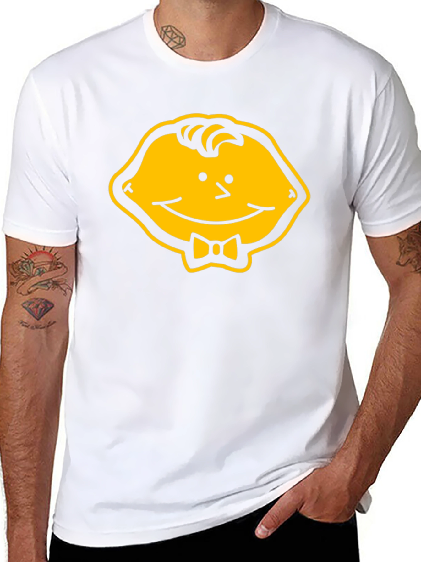 Lemon Head Character Graphic Tee - Black