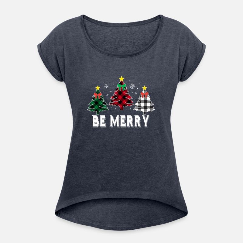 Be Merry Christmas Tree Buffalo Plaid Family