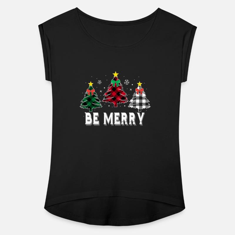 Be Merry Christmas Tree Buffalo Plaid Family