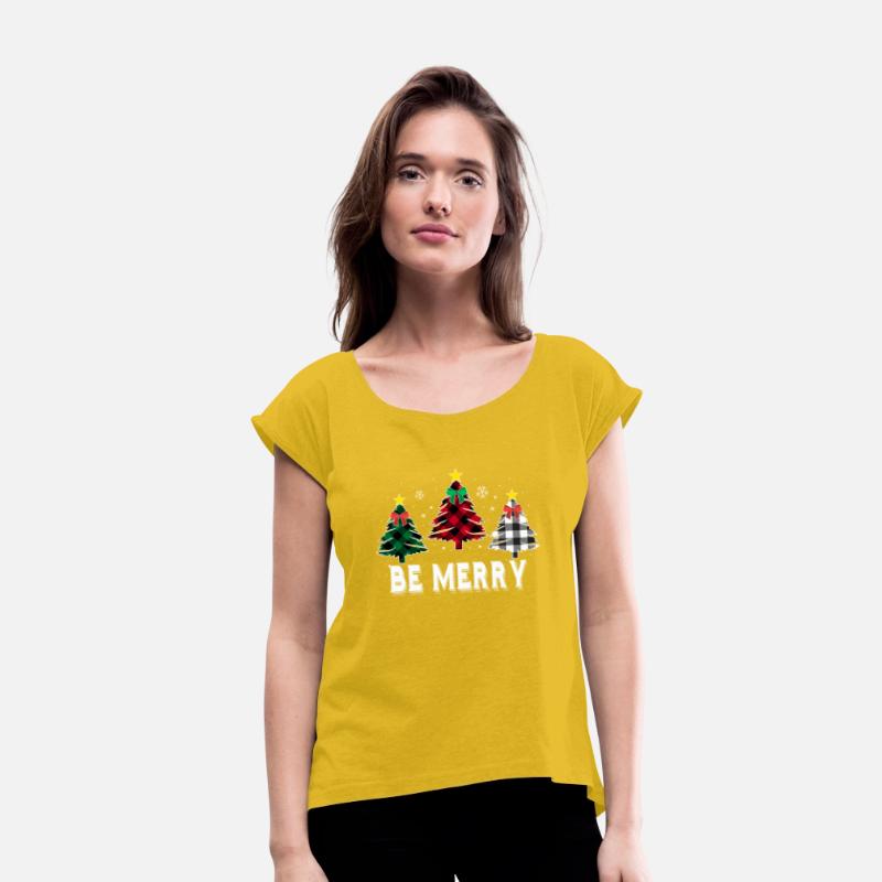 Be Merry Christmas Tree Buffalo Plaid Family