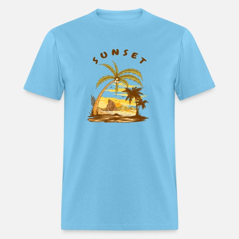 Beach Sunset Island Beach Palm Trees Summer