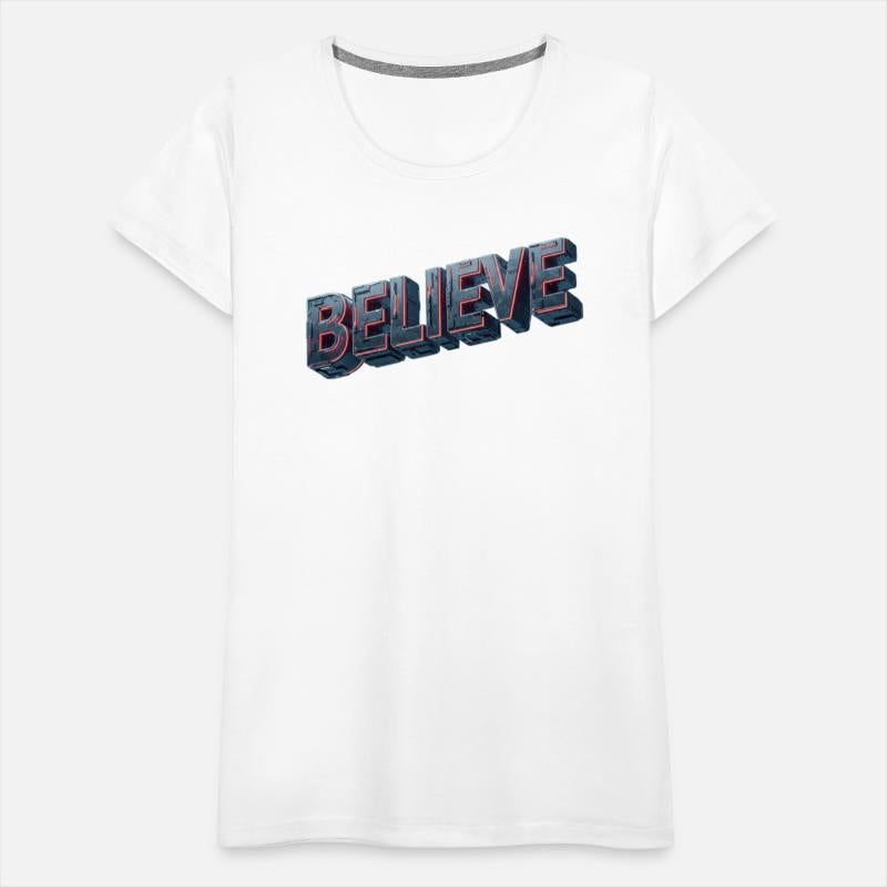BELIEVE Futuristic Glow Design