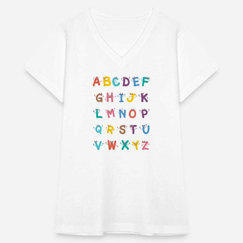 Best Aqua and White Colorful Cartoon Alphabet