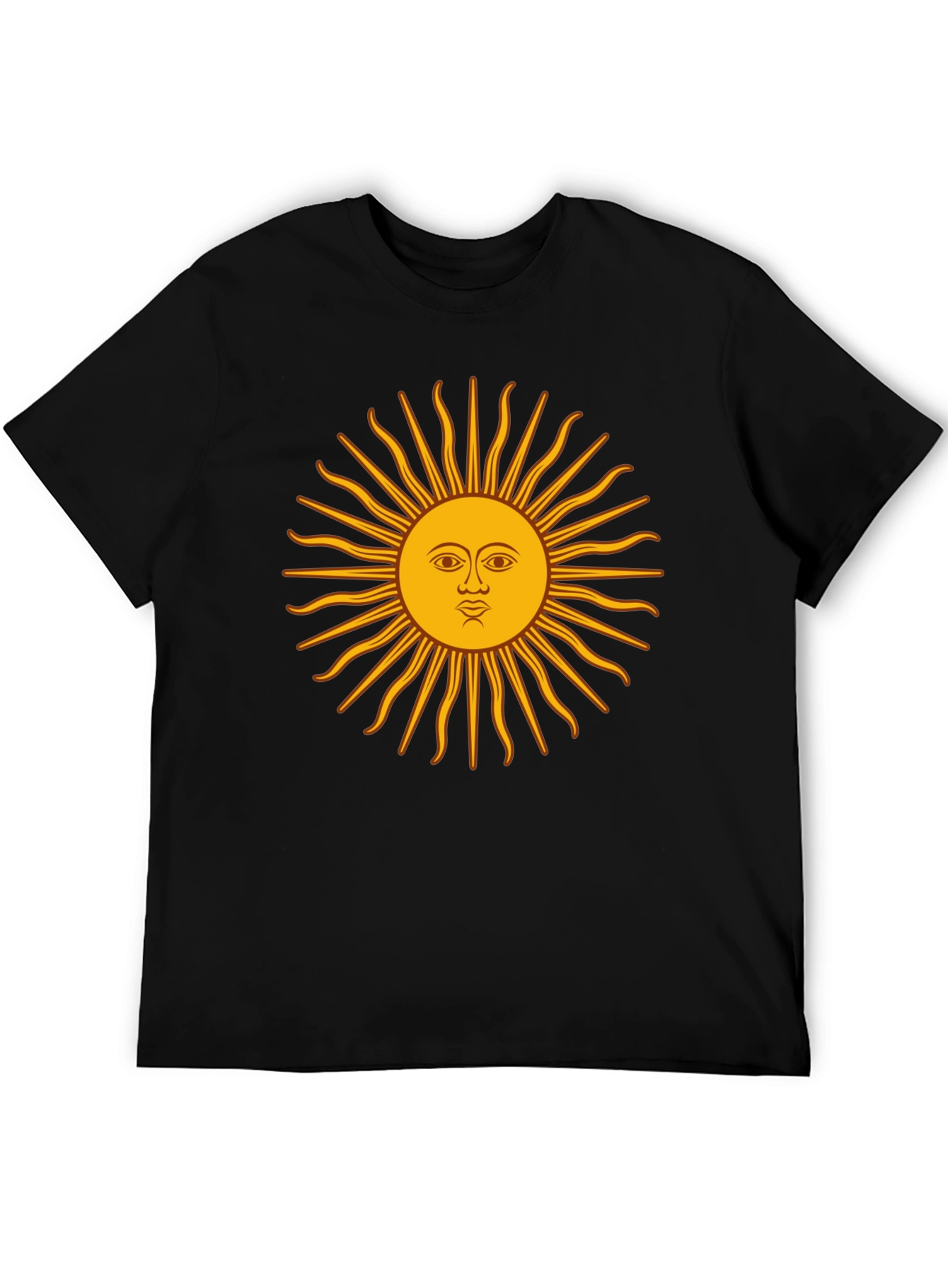 Graphic Sun T-Shirt - Casual Black Tee