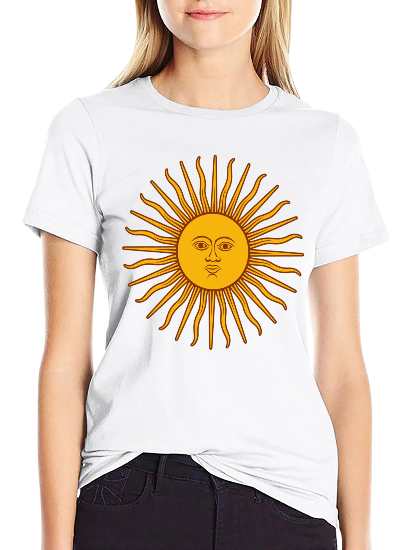 Graphic Sun T-Shirt - Casual Black Tee