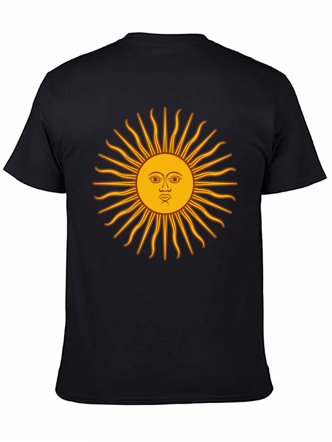 Graphic Sun T-Shirt - Casual Black Tee