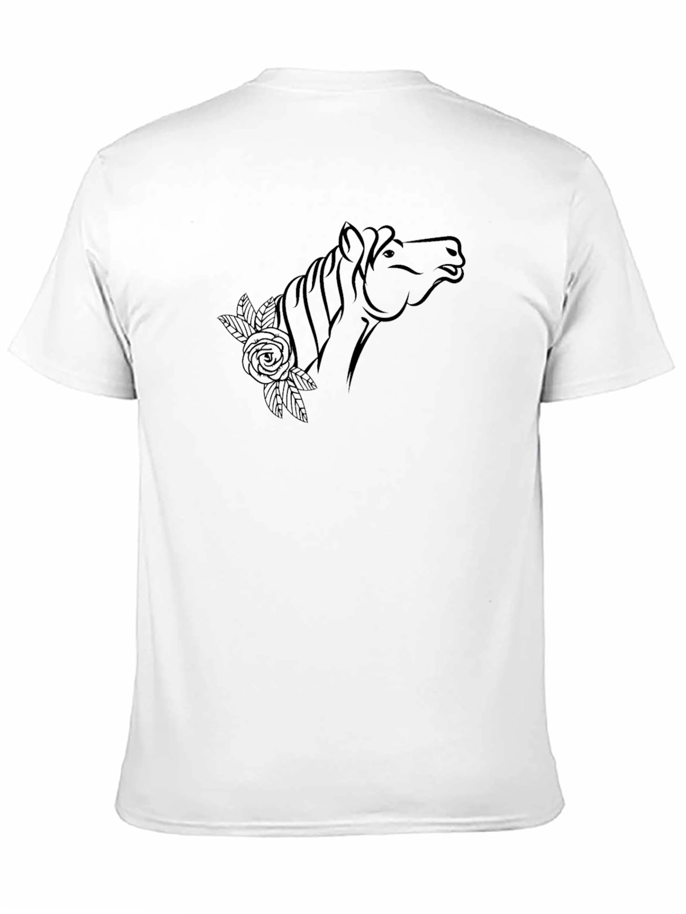 Horse & Rose Graphic Tee - Black T-Shirt