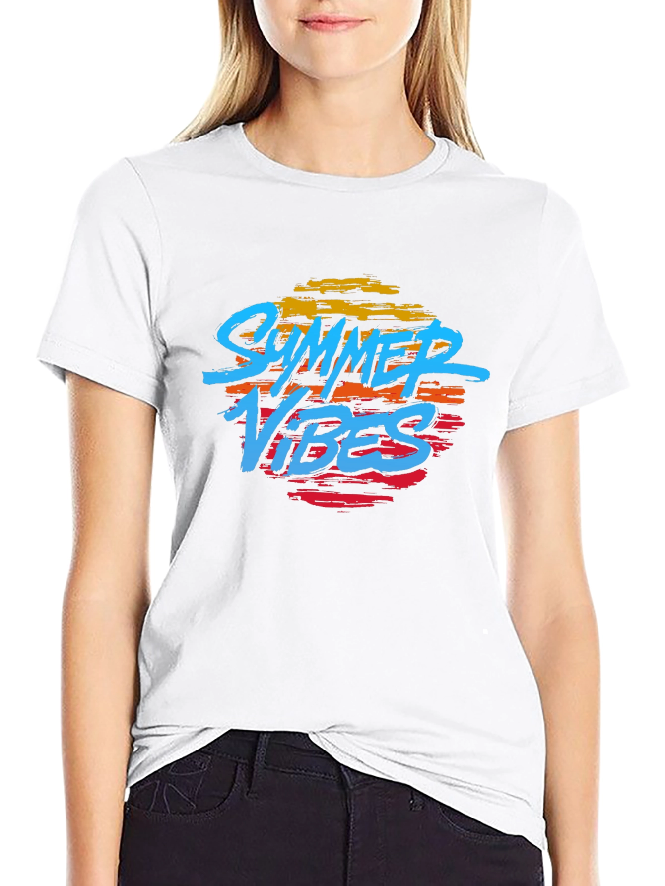 Summer Vibes Graphic T-Shirt - Black