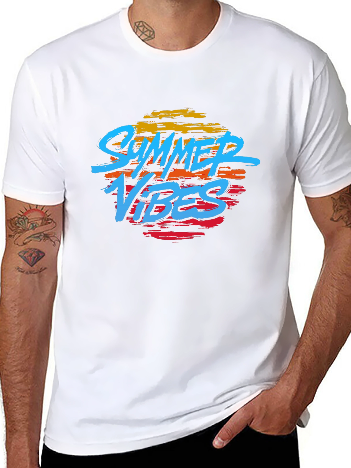 Summer Vibes Graphic T-Shirt - Black