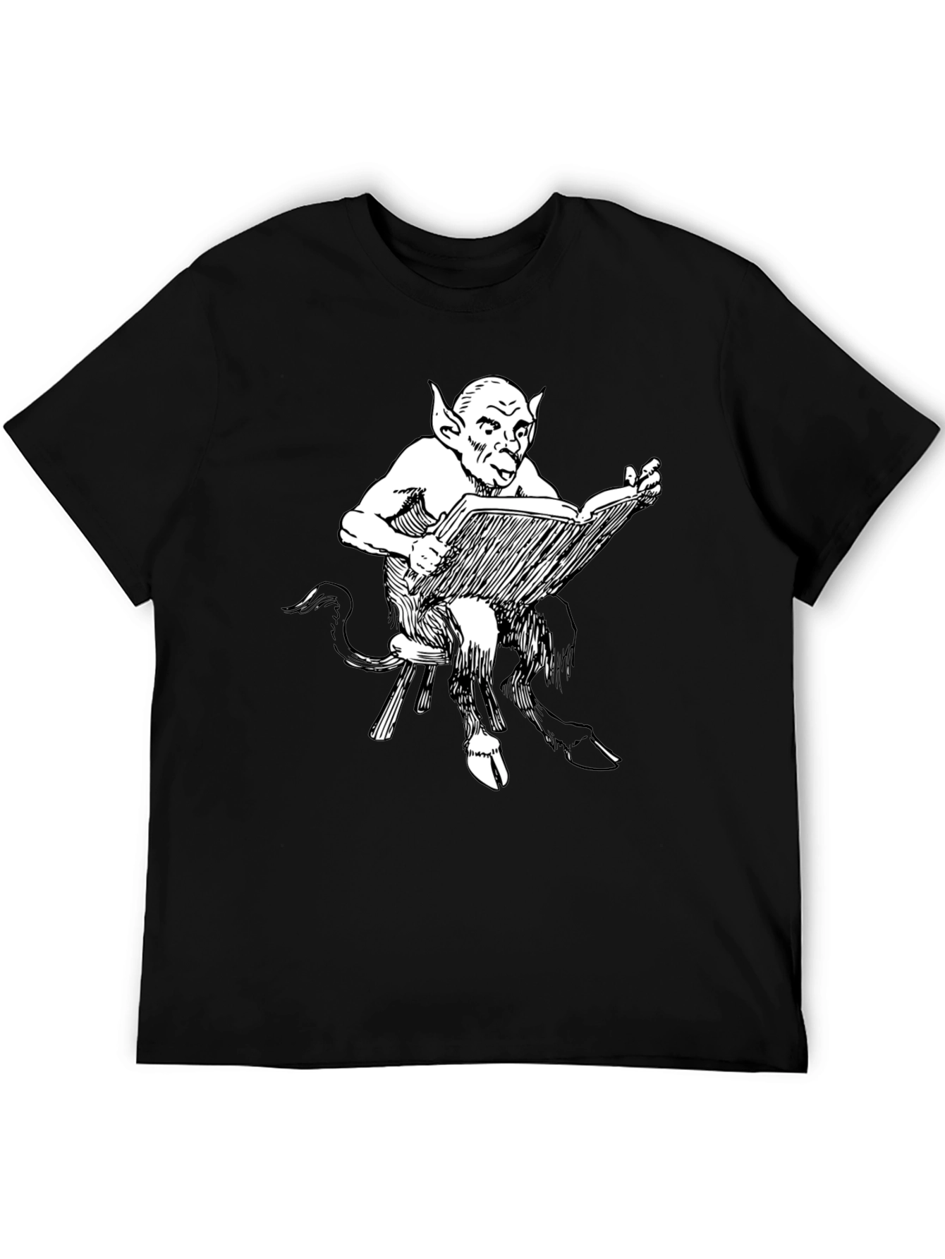 Satyr Reading Book Graphic T-Shirt