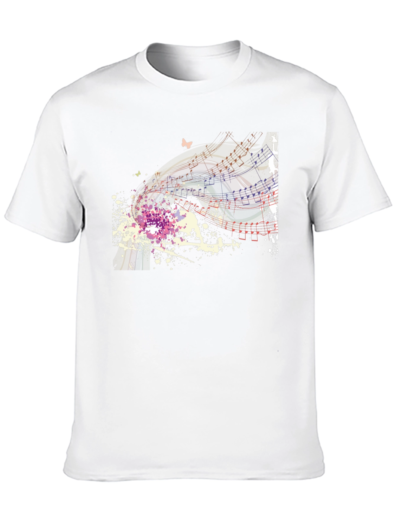 Abstract Music Notes Mens Graphic T-Shirt