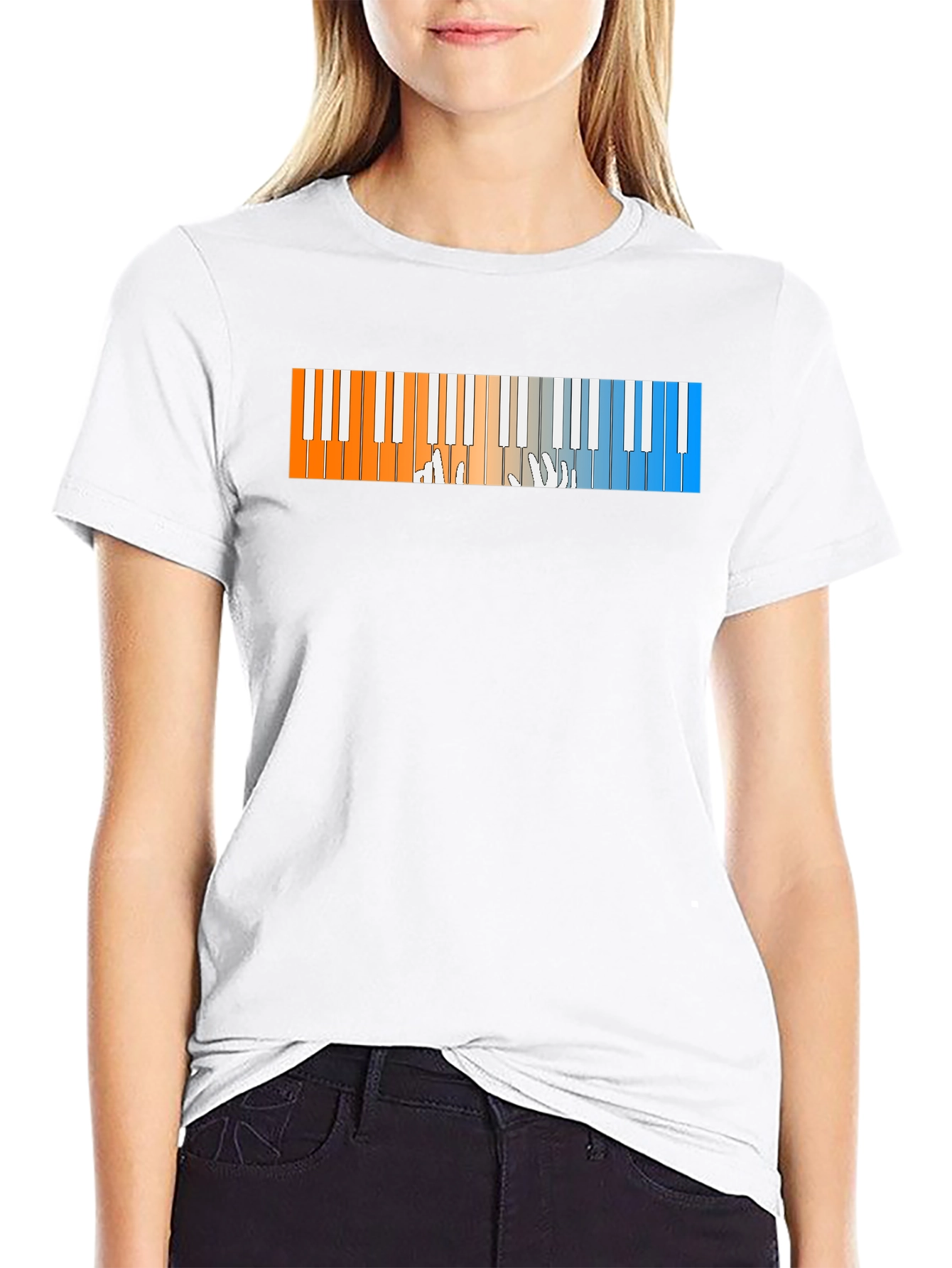 Piano Keys Graphic T-Shirt - Cool Musician Tee