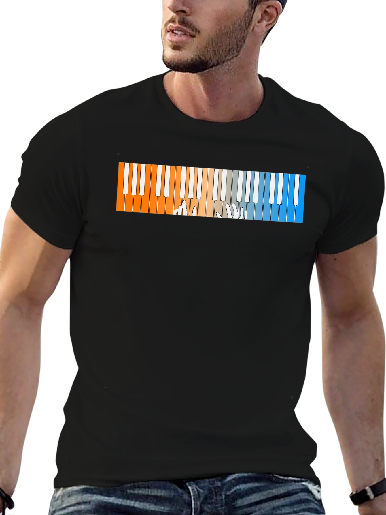 Piano Keys Graphic T-Shirt - Cool Musician Tee