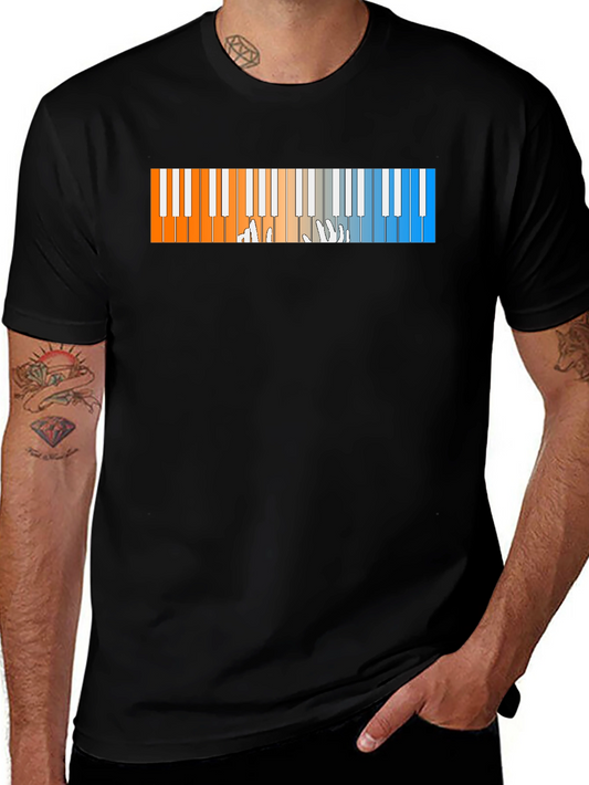 Piano Keys Graphic T-Shirt - Cool Musician Tee