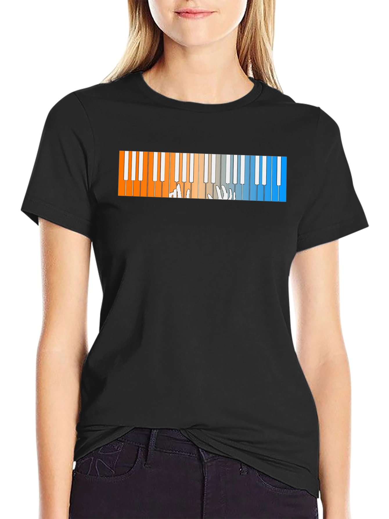 Piano Keys Graphic T-Shirt - Cool Musician Tee