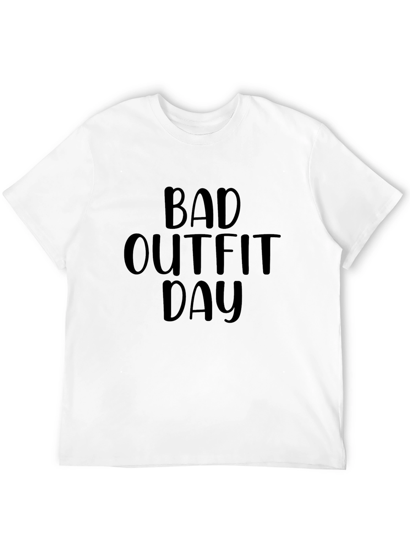 Bad Outfit Day Black Graphic T-Shirt