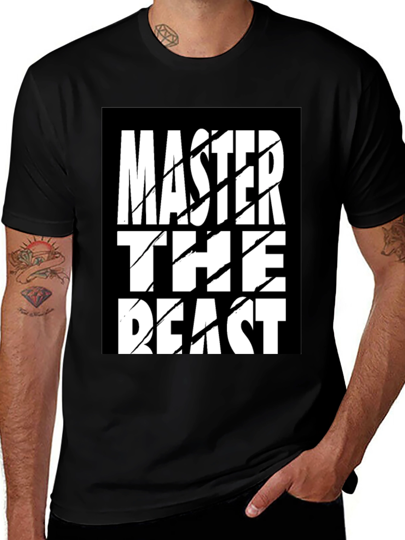 Master the Beast Graphic T-Shirt - Black