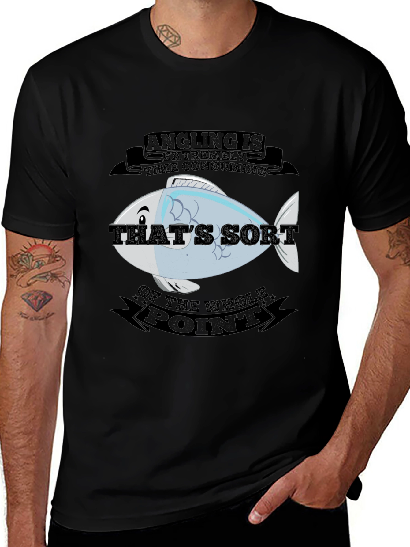 Angling Time Consuming Fish Graphic T-Shirt