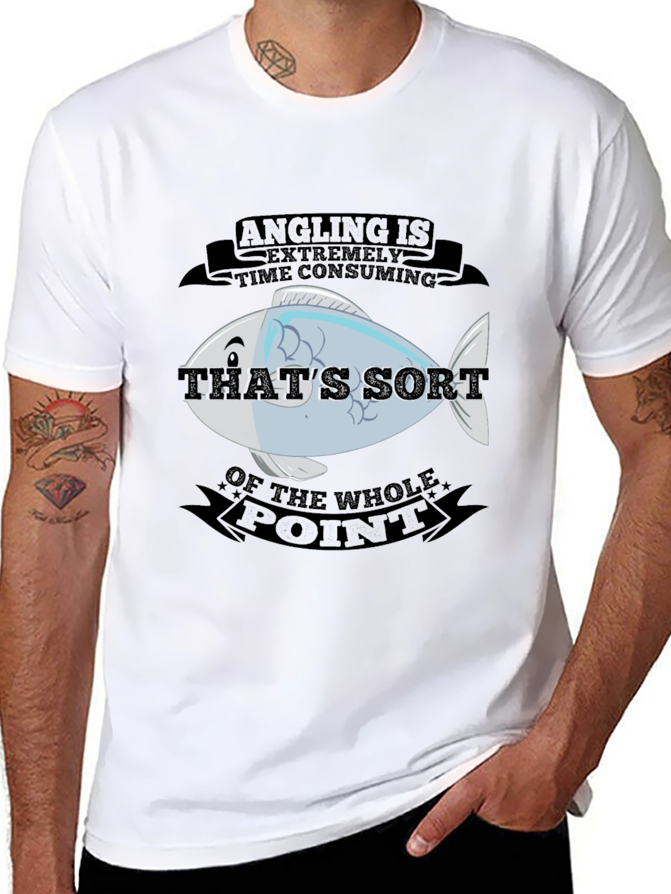 Angling Time Consuming Fish Graphic T-Shirt