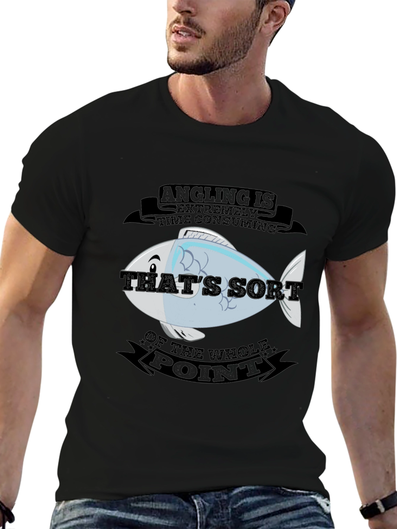 Angling Time Consuming Fish Graphic T-Shirt