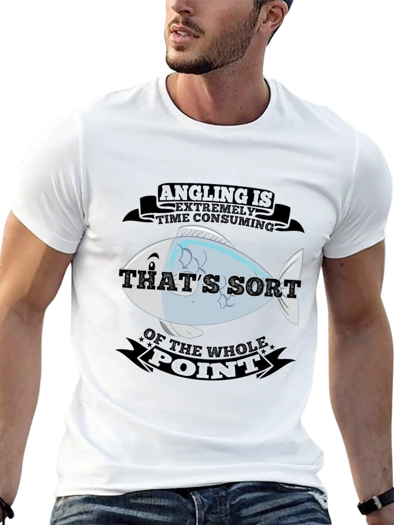 Angling Time Consuming Fish Graphic T-Shirt