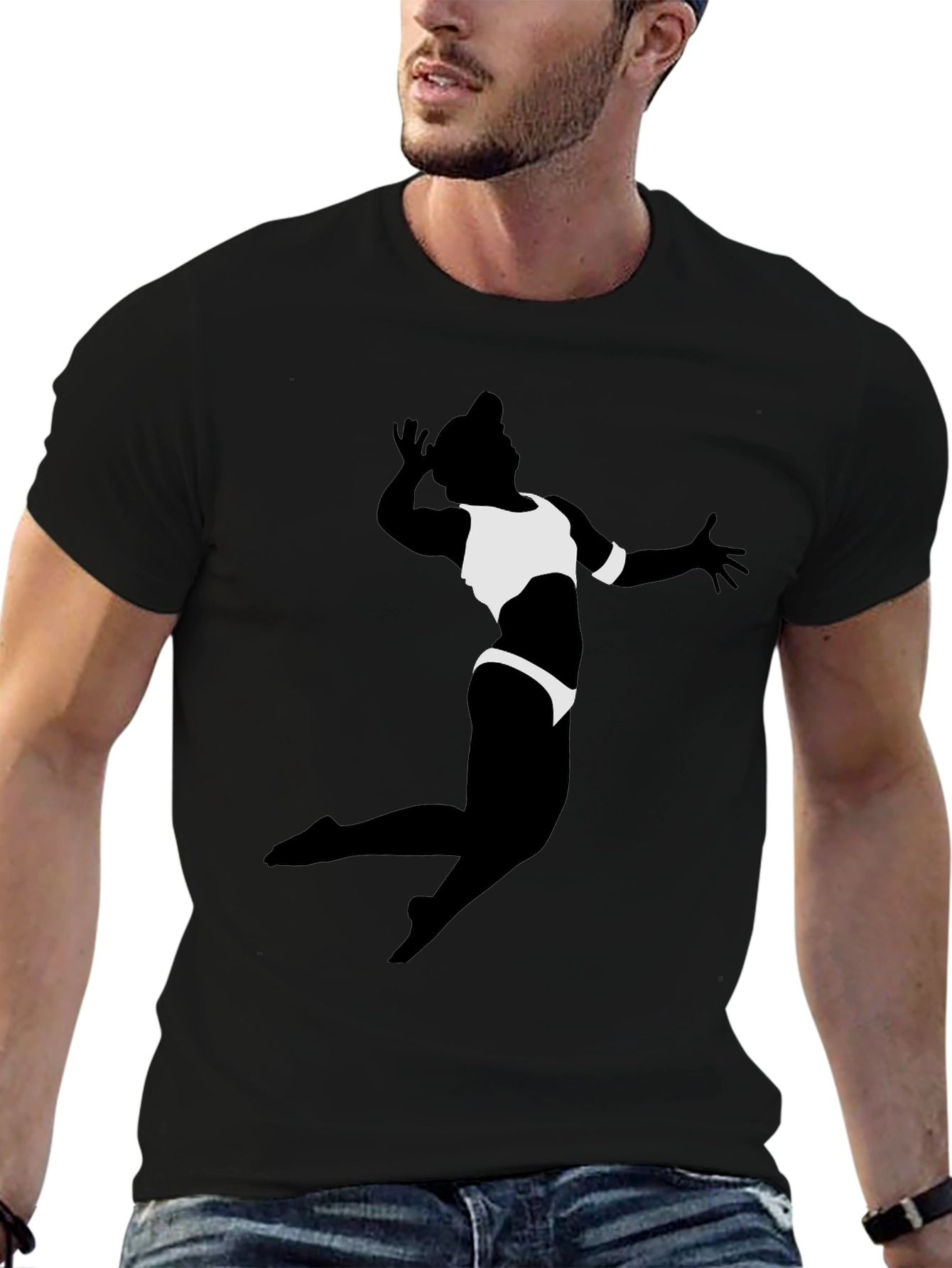 Volleyball Silhouette Graphic Tee