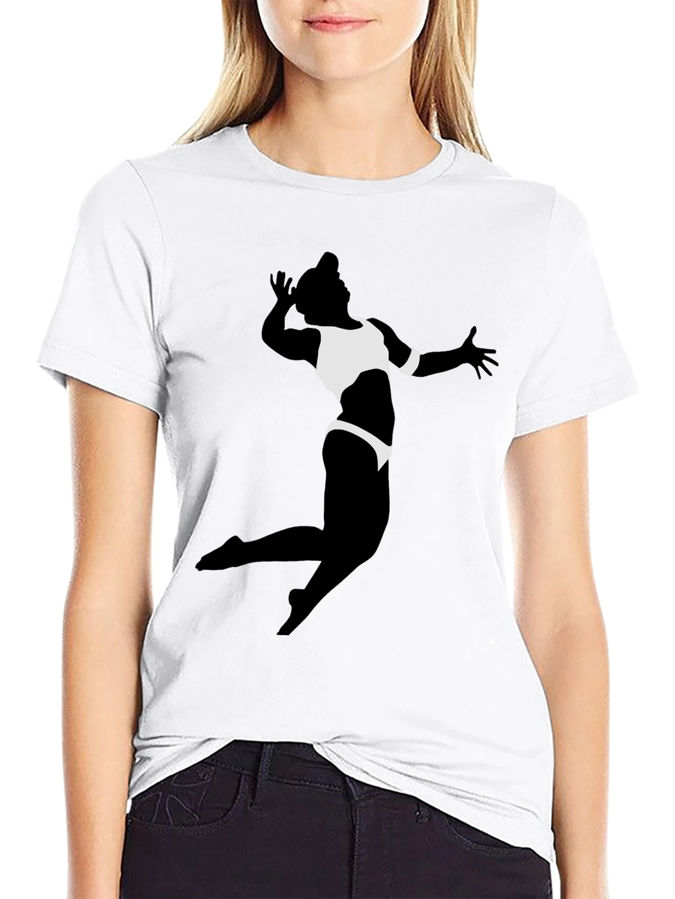 Volleyball Silhouette Graphic Tee