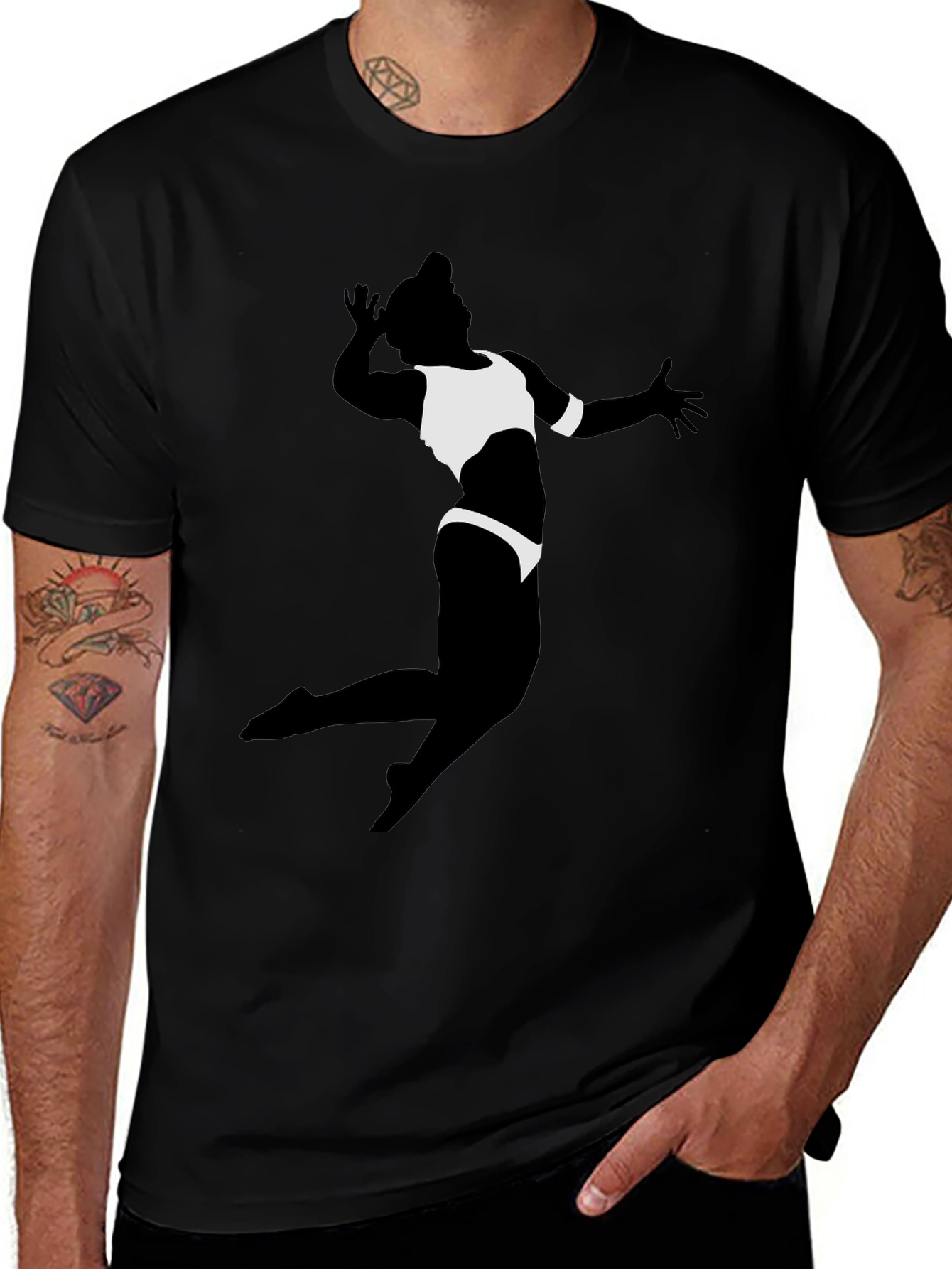 Volleyball Silhouette Graphic Tee