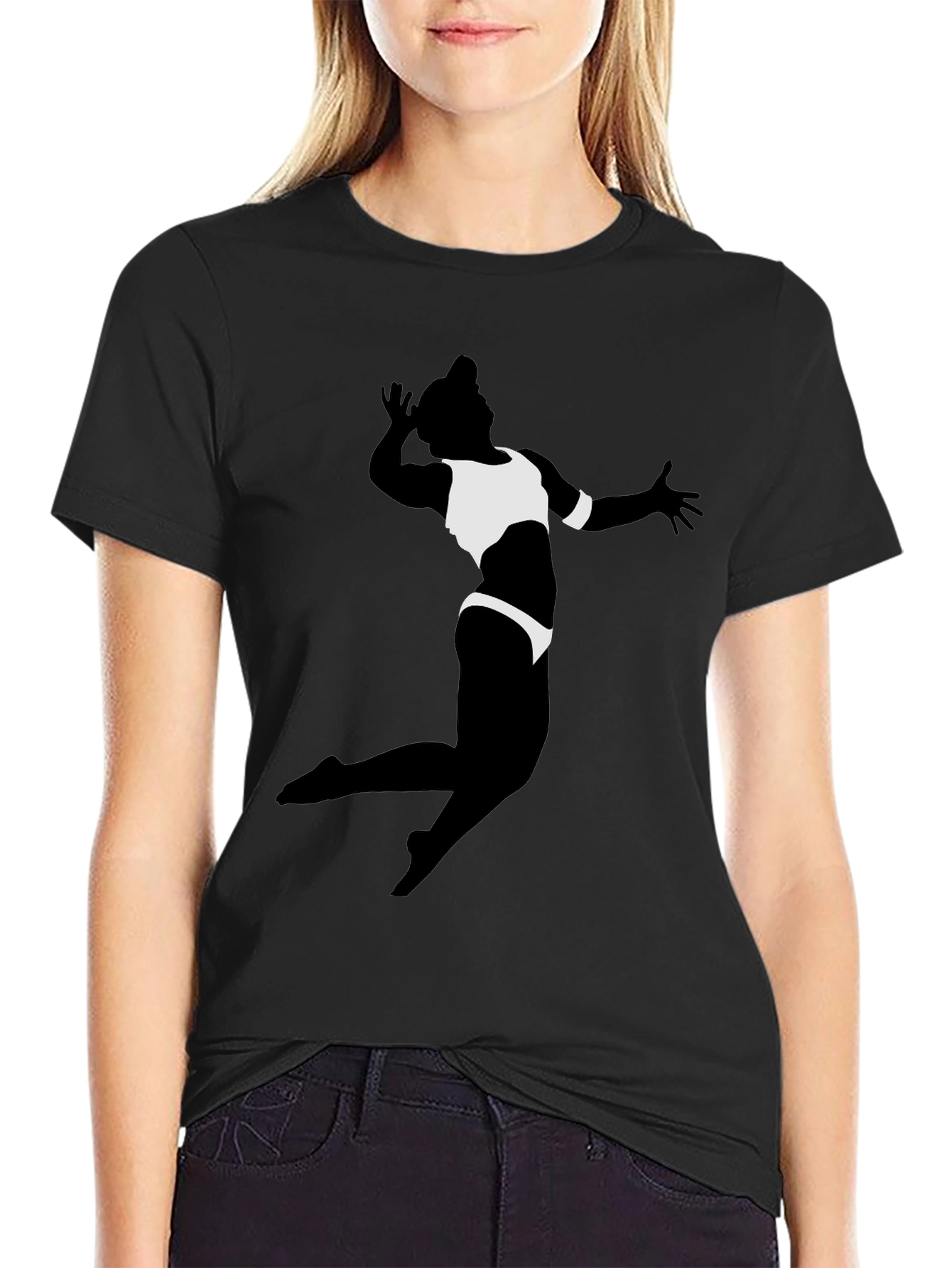 Volleyball Silhouette Graphic Tee