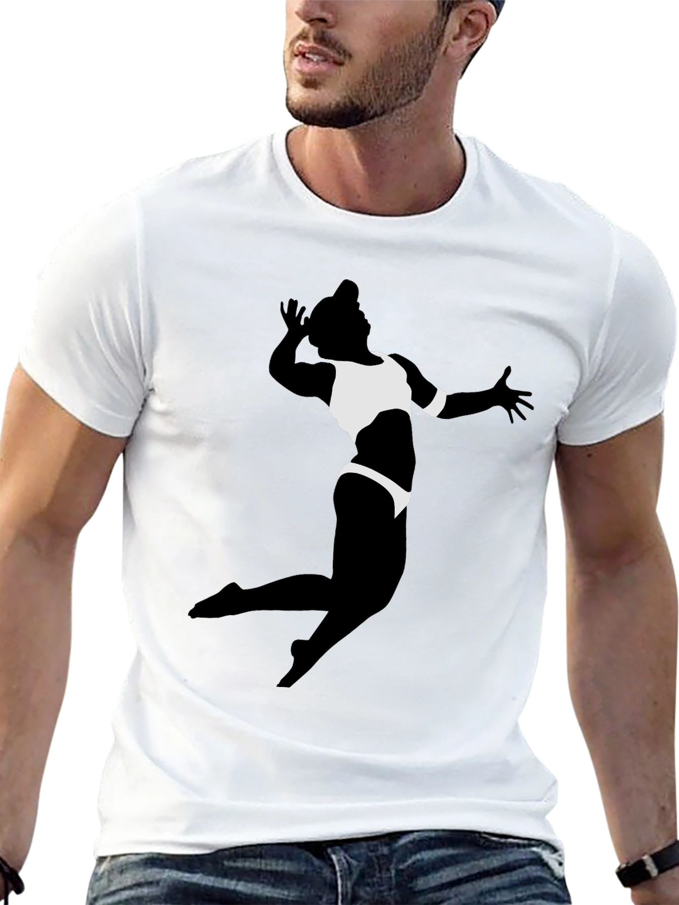 Volleyball Silhouette Graphic Tee