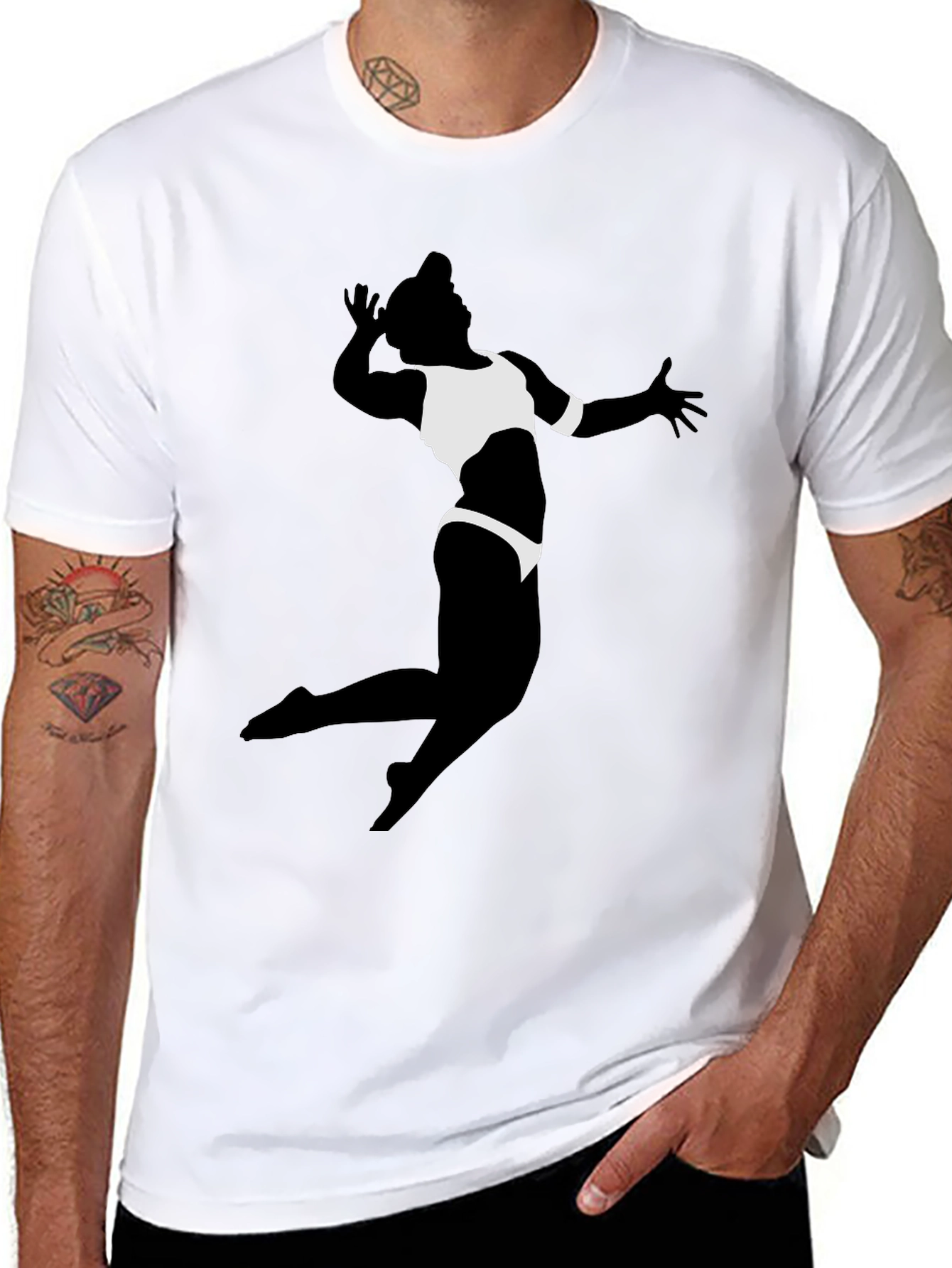 Volleyball Silhouette Graphic Tee