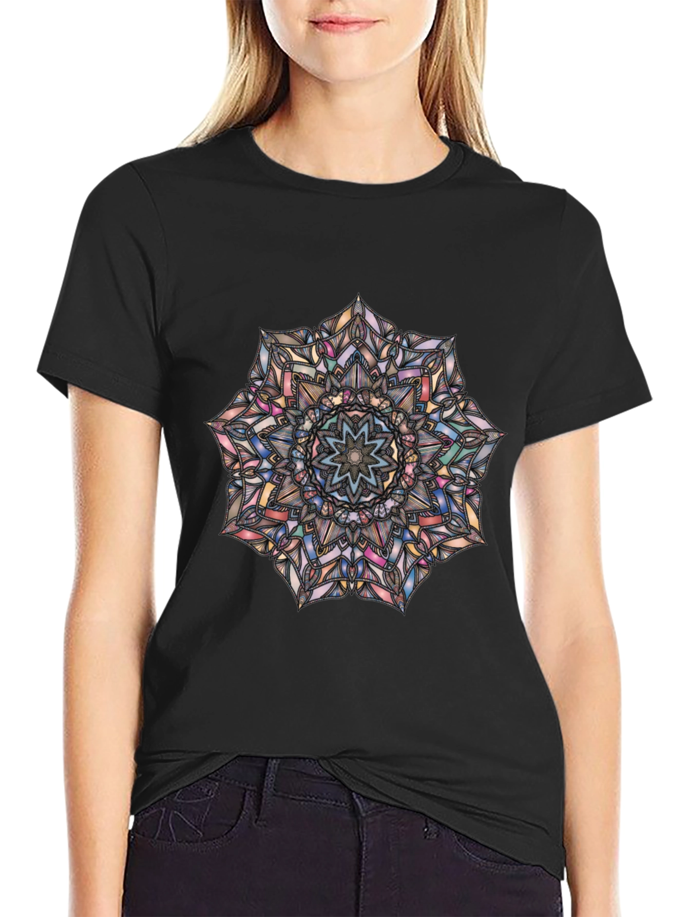 Mandala Art T-Shirt - Black Graphic Tee