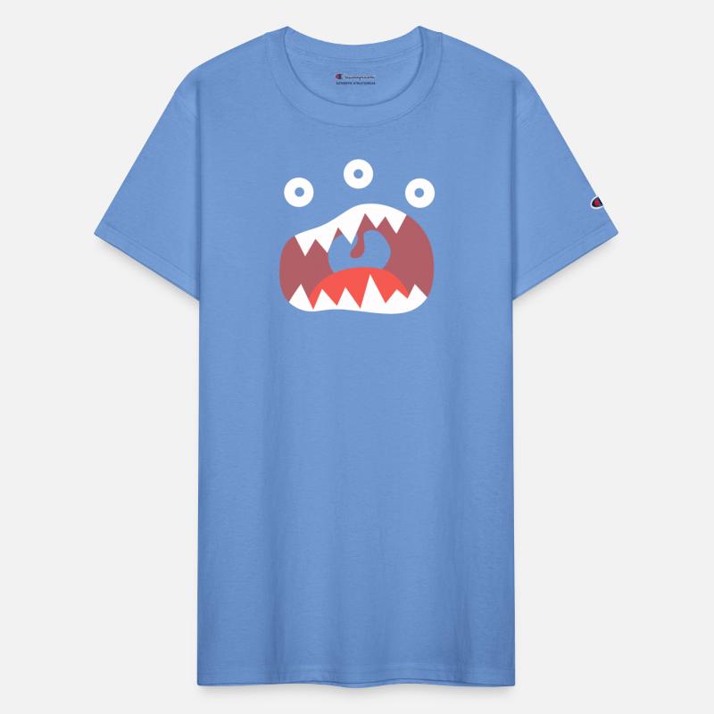 Big Mouth Monster Face with 3 Eyes and Fangs