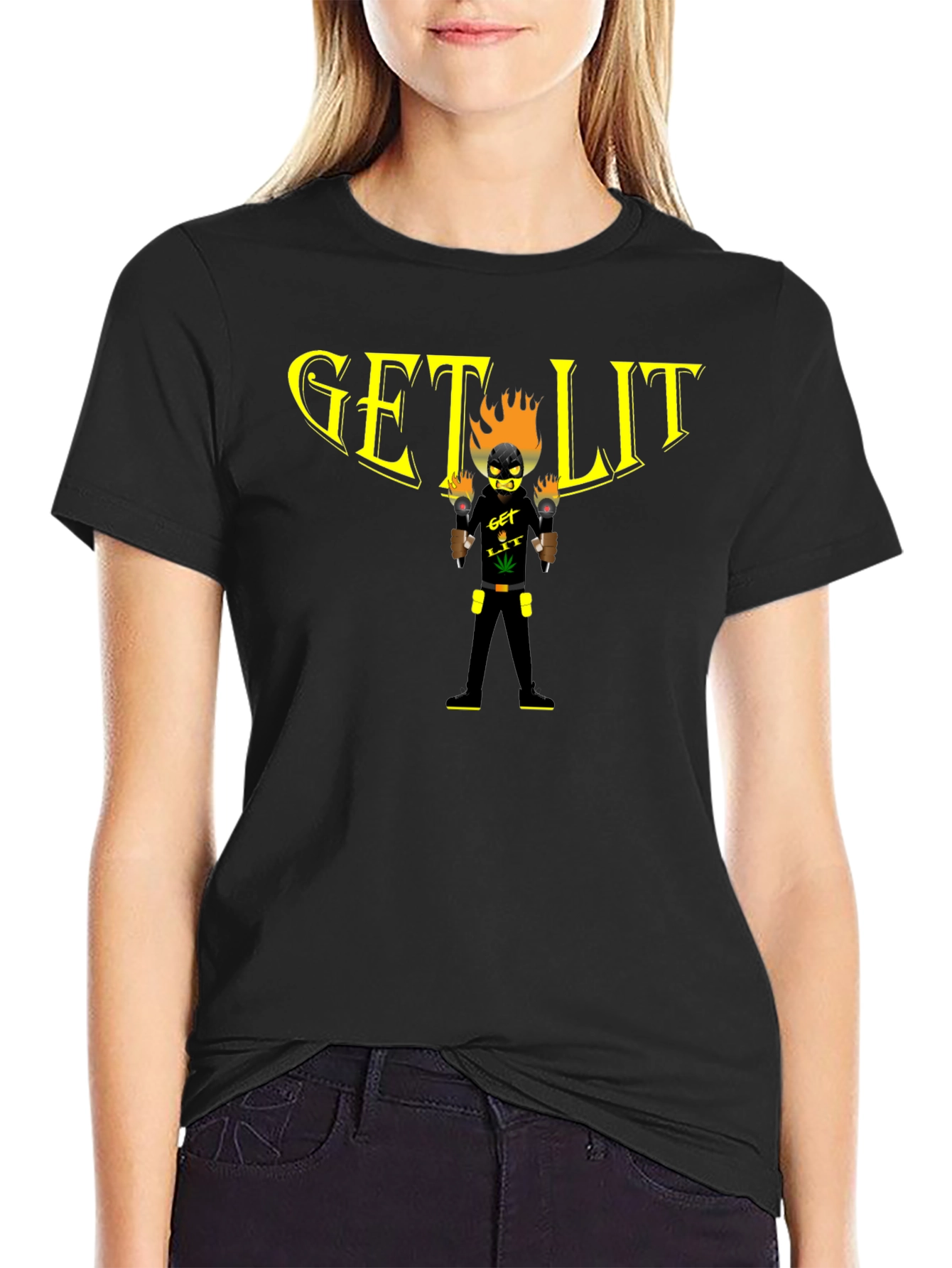 Get Lit Graphic T-Shirt - Black