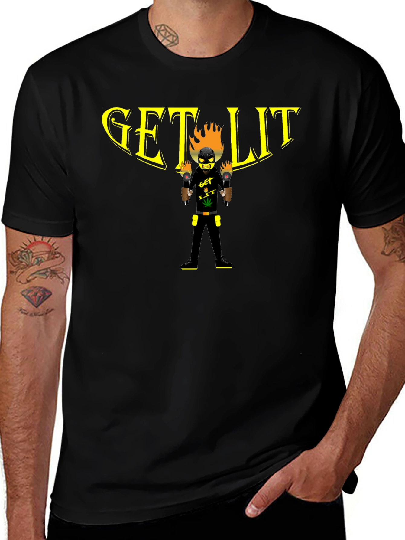 Get Lit Graphic T-Shirt - Black