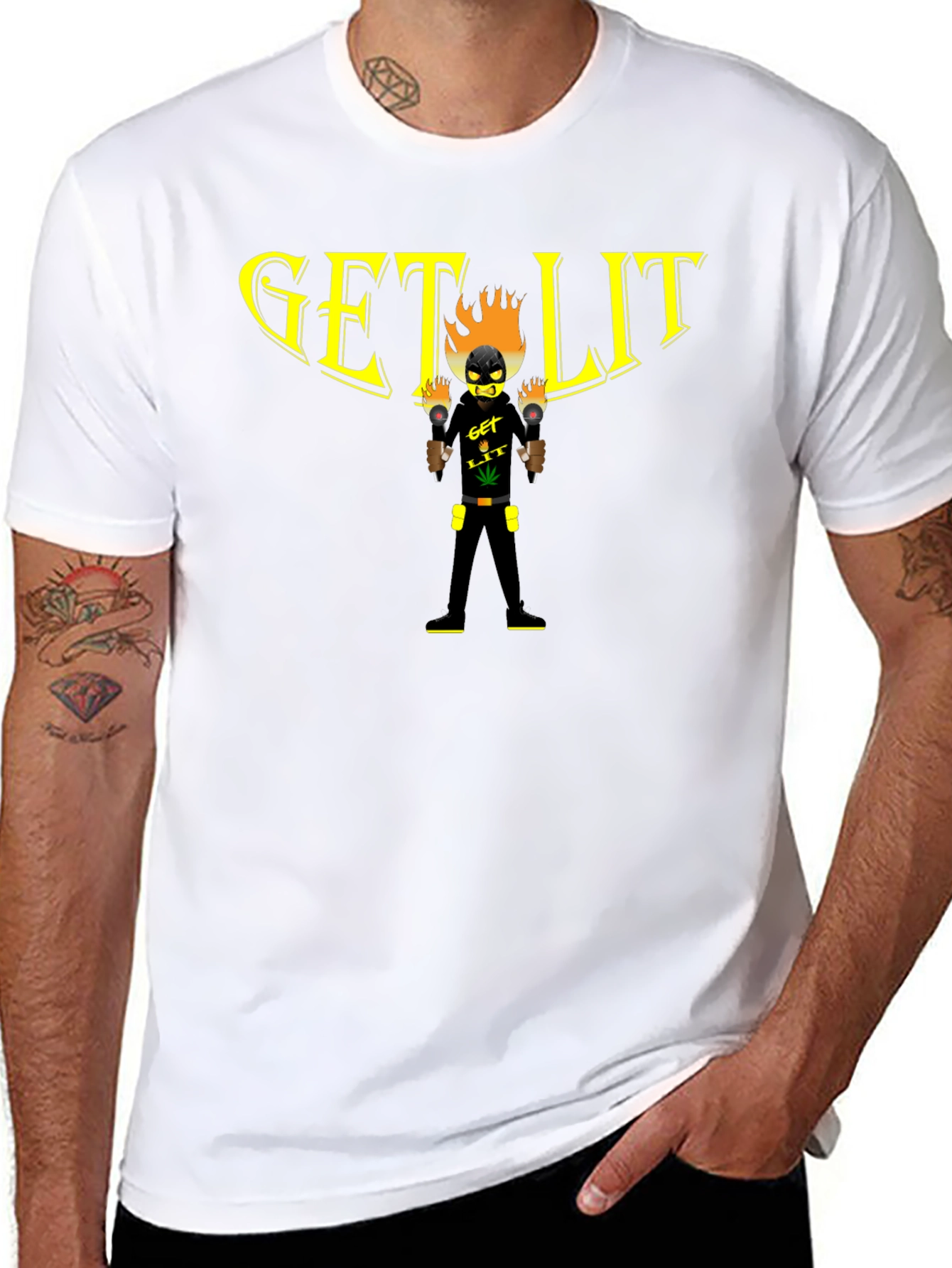 Get Lit Graphic T-Shirt - Black