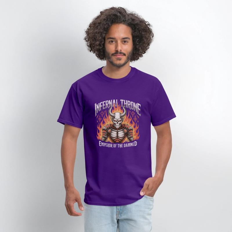 Biomechanical Skull Flame Metal Shirt