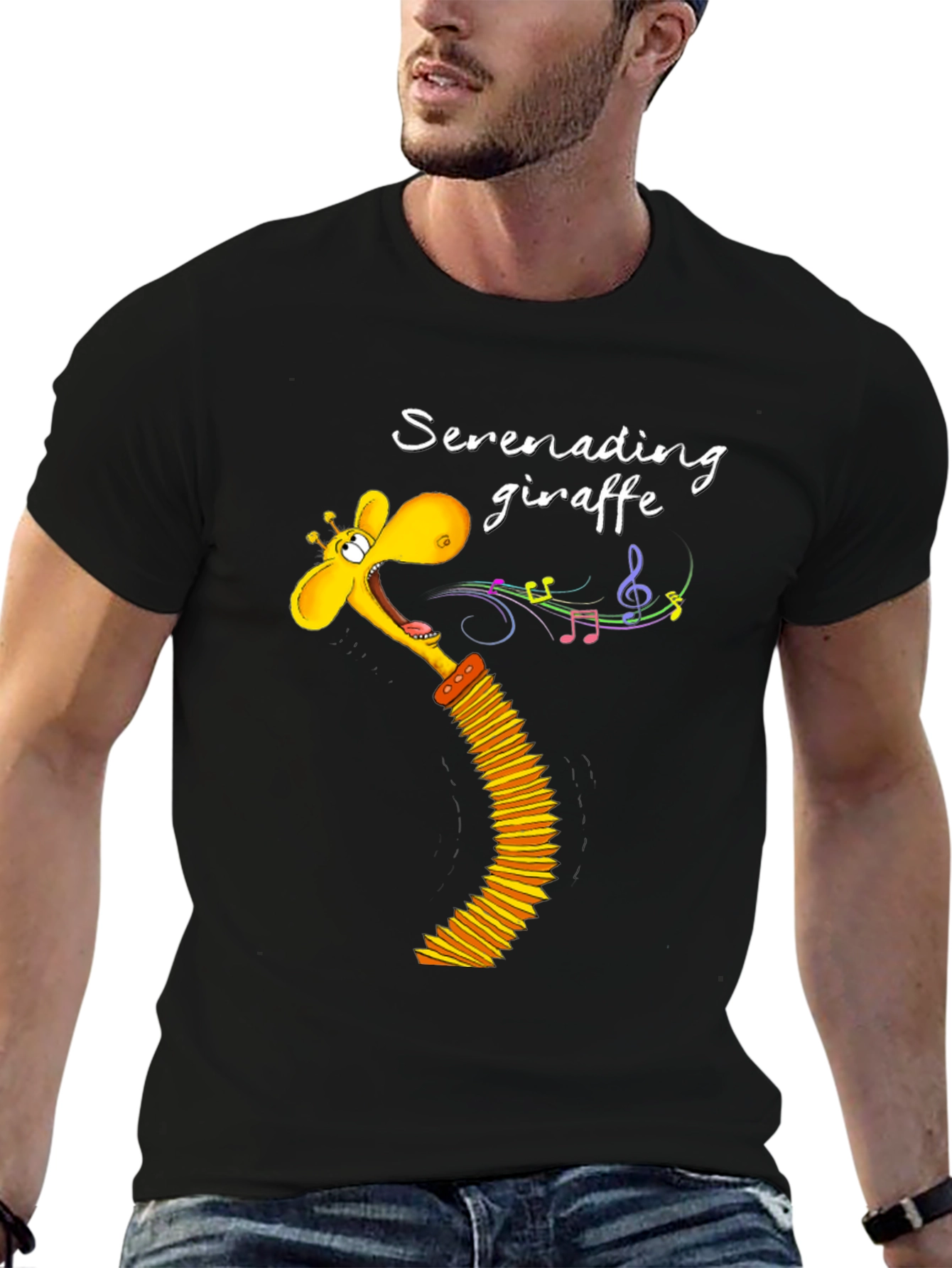 Serenading Giraffe Graphic Tee