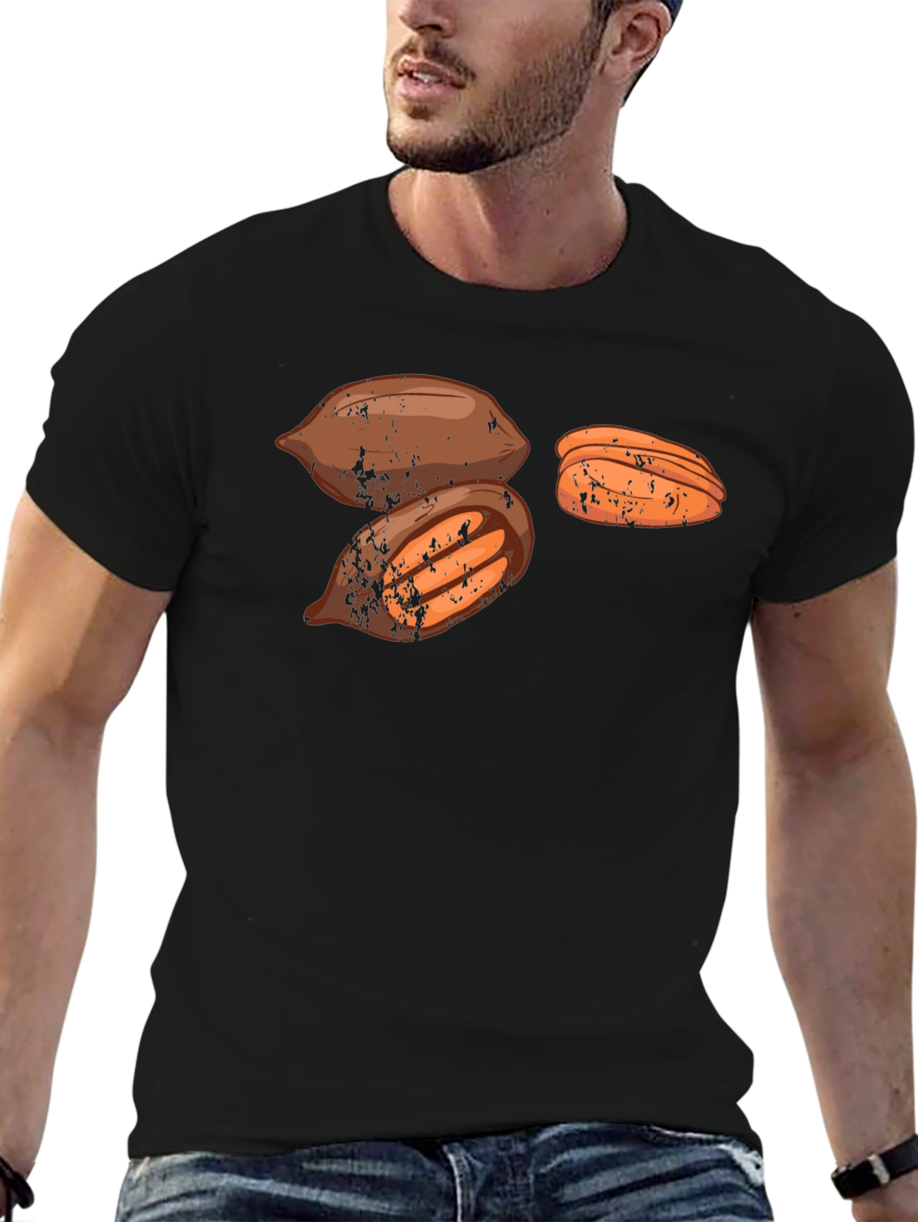 Pecan Nut Graphic Tee - Casual Comfort