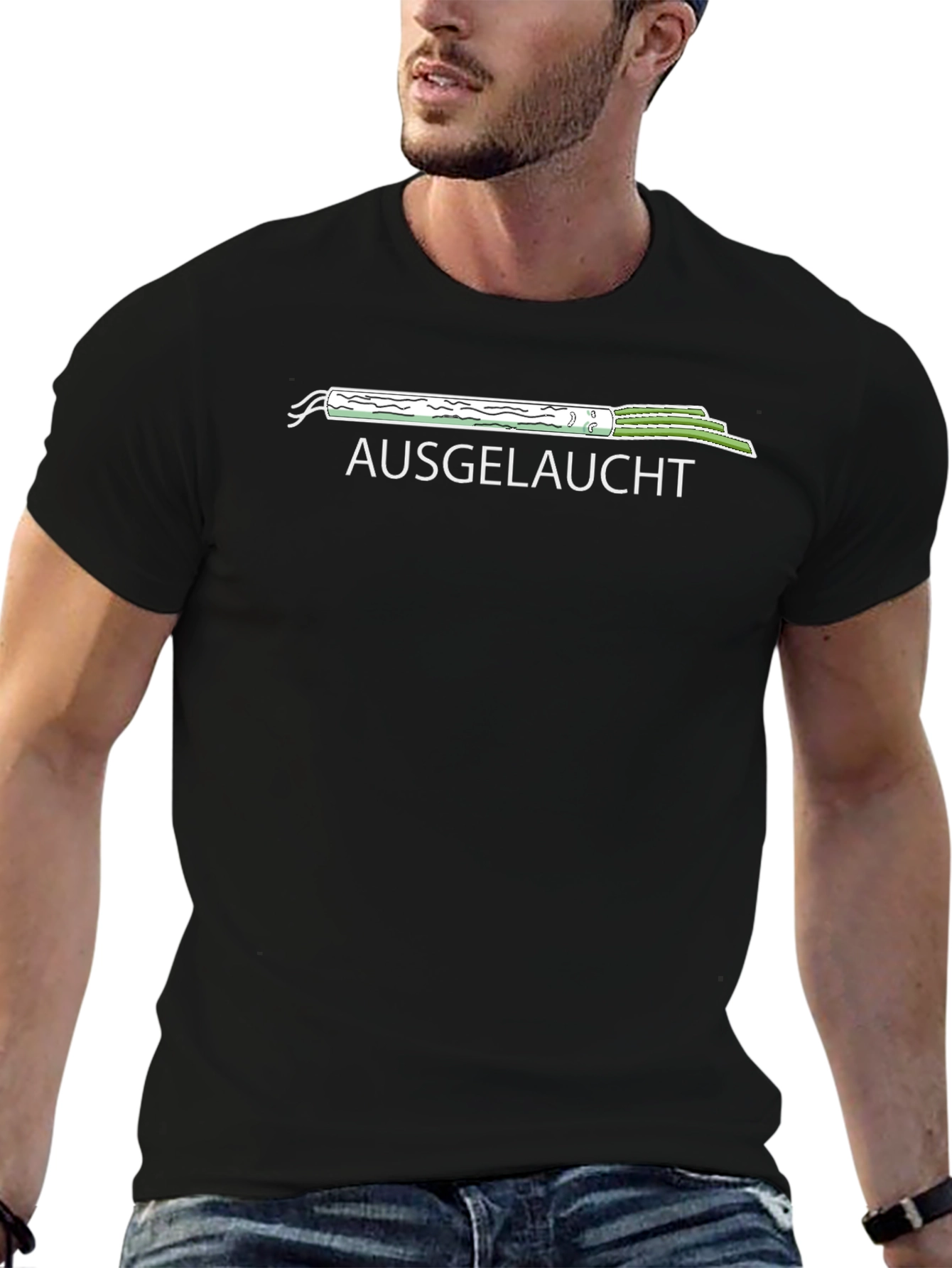 AUsgELAUCHT T-Shirt Funny Leek Design