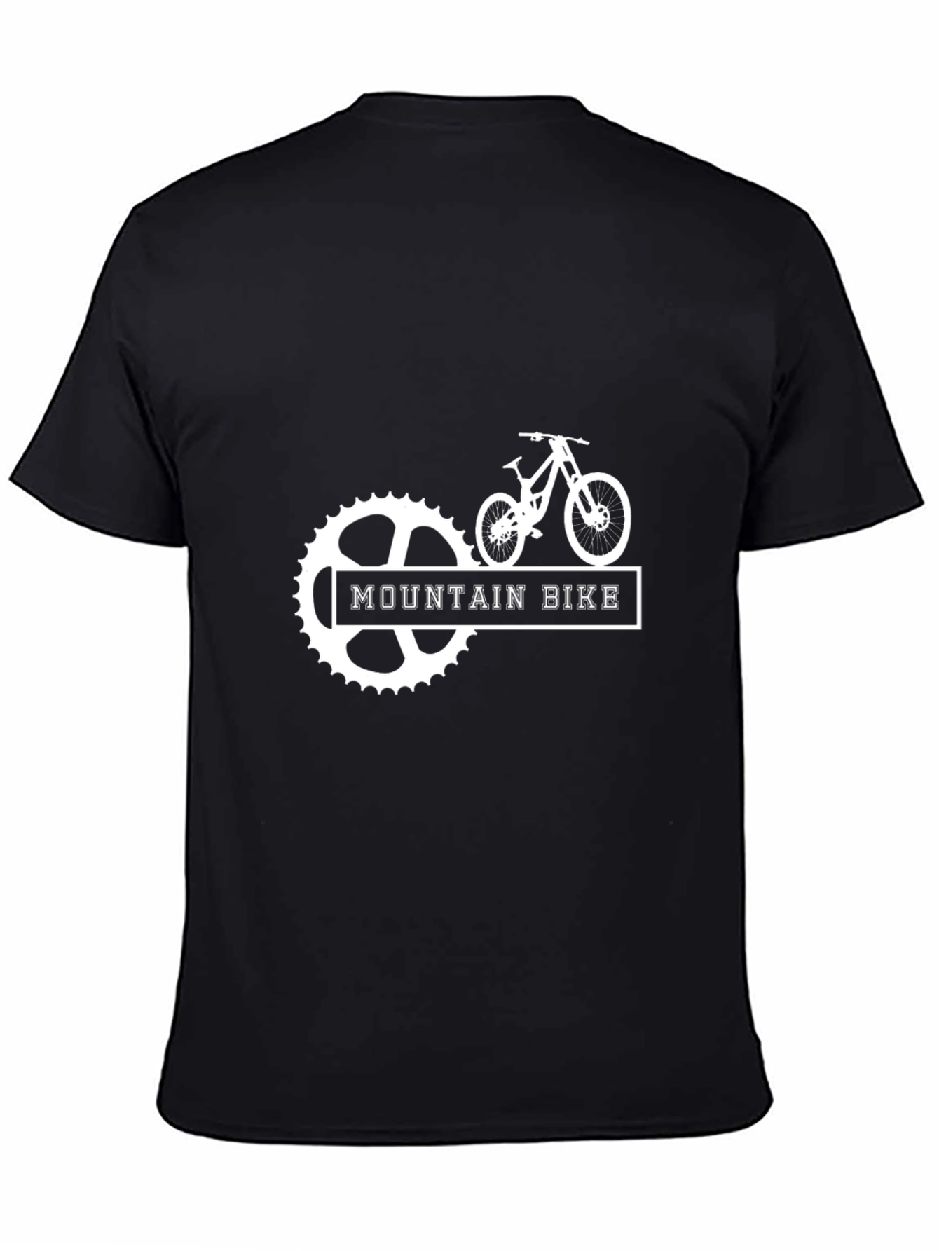 Mountain Bike Graphic Tee - Black Cotton Shirt