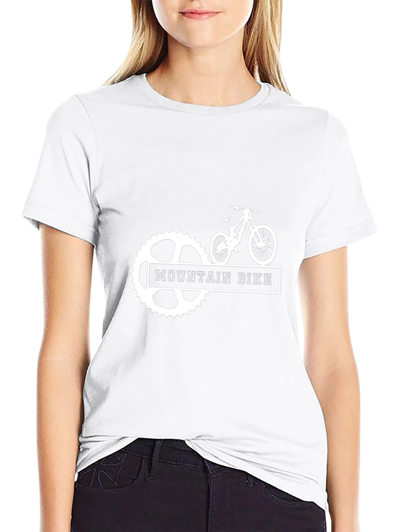 Mountain Bike Graphic Tee - Black Cotton Shirt