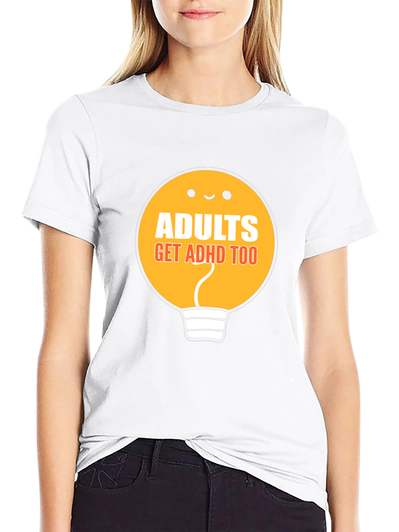 Adults Get ADHD Too Black T-Shirt