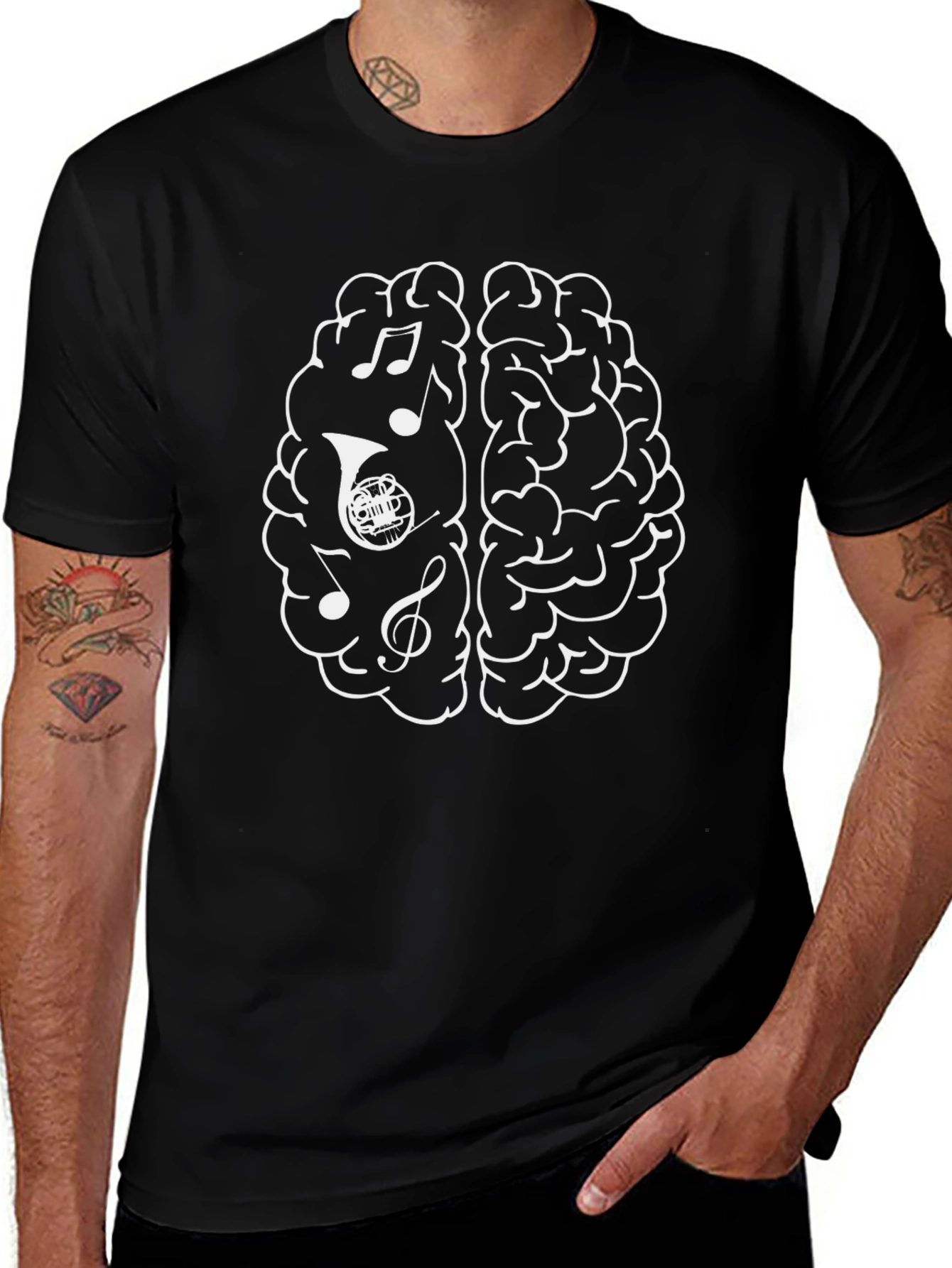 Music Brain Black T-Shirt